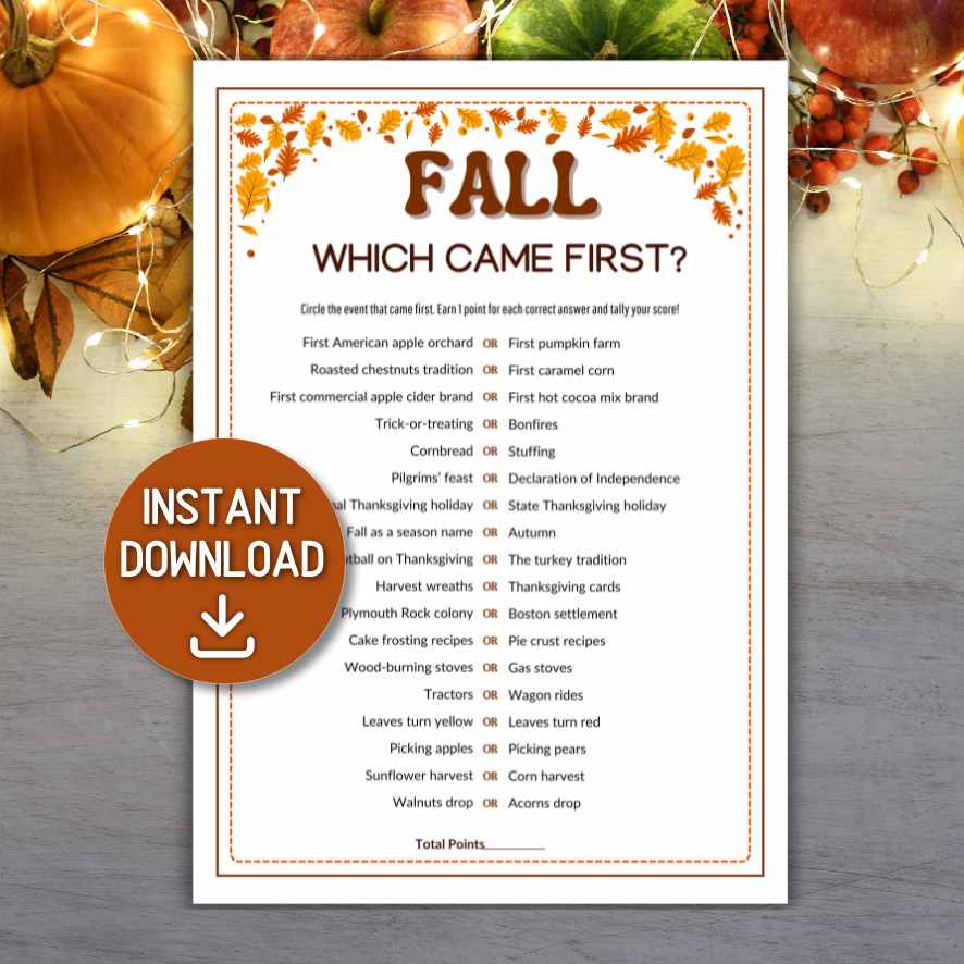fall which came first quiz