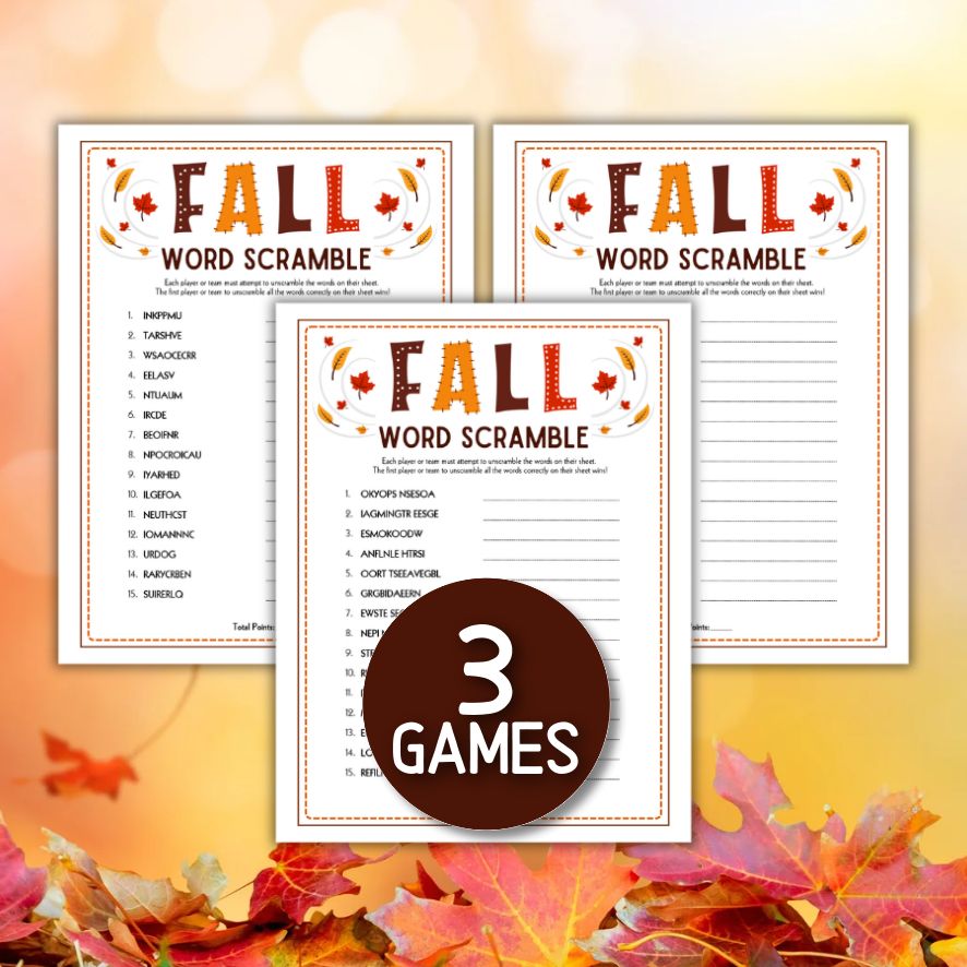 fall printable game

