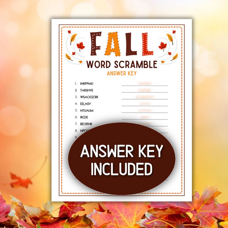word game with answer key

