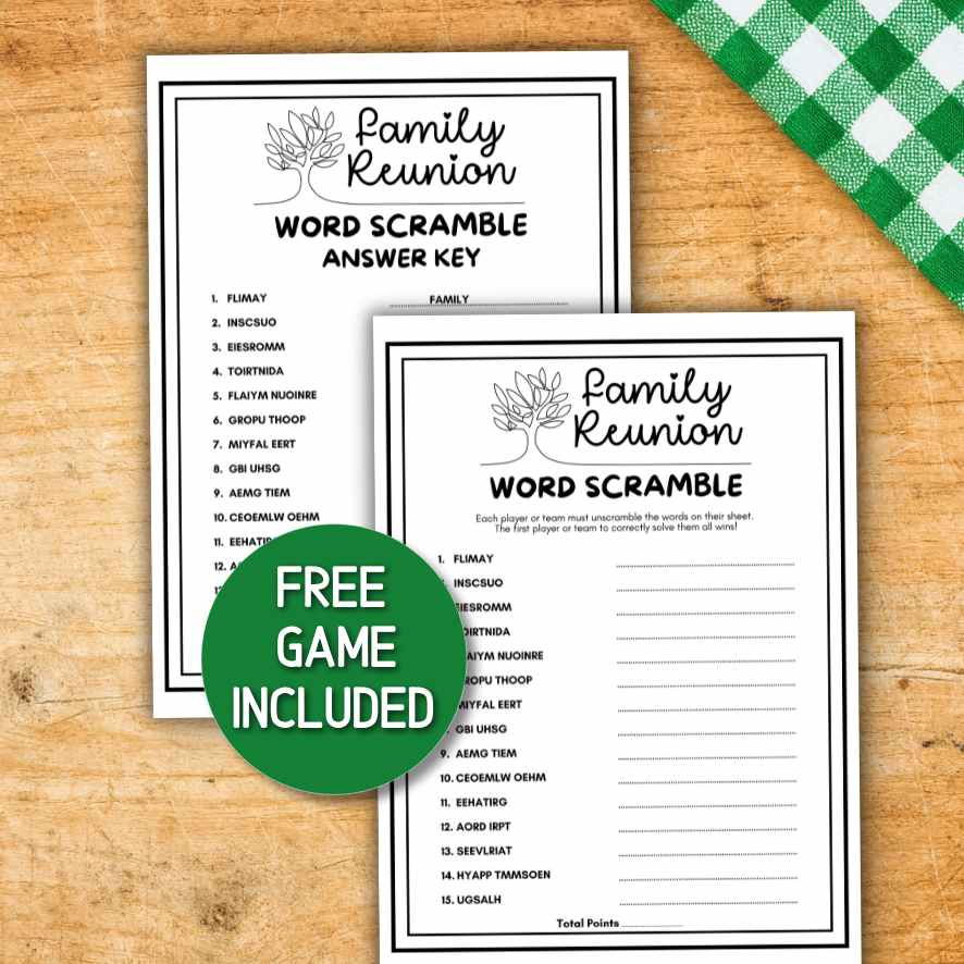 family reunion bingo questions