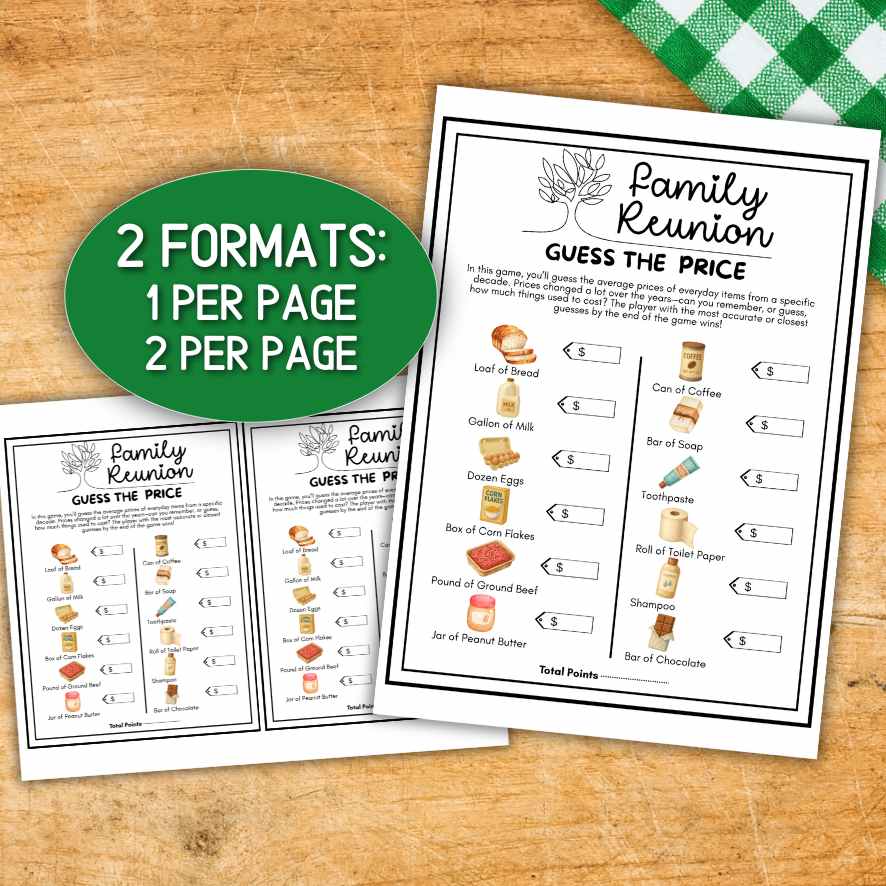 family reunion games printable