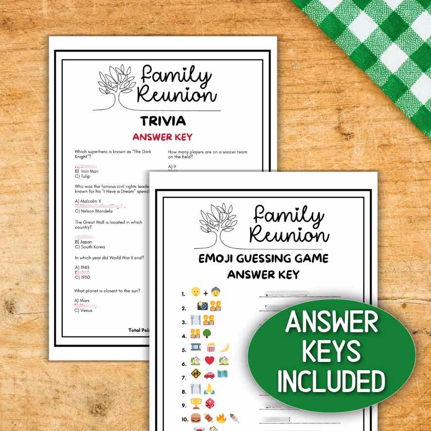 family reunion icebreakers games