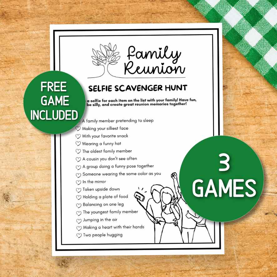 family reunion selfie scavenger hunt