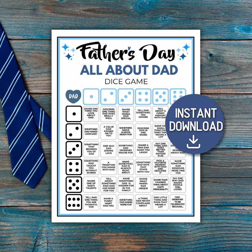 fathers day dice game printable