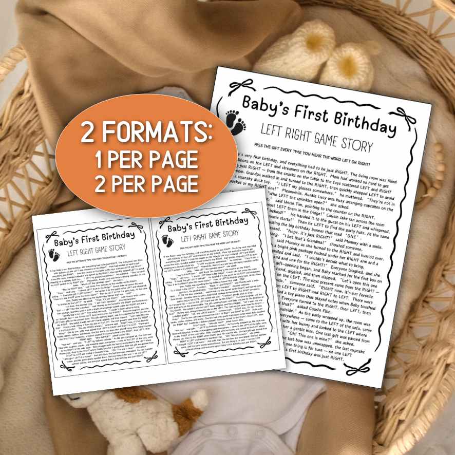 1 year old birthday games for adults

