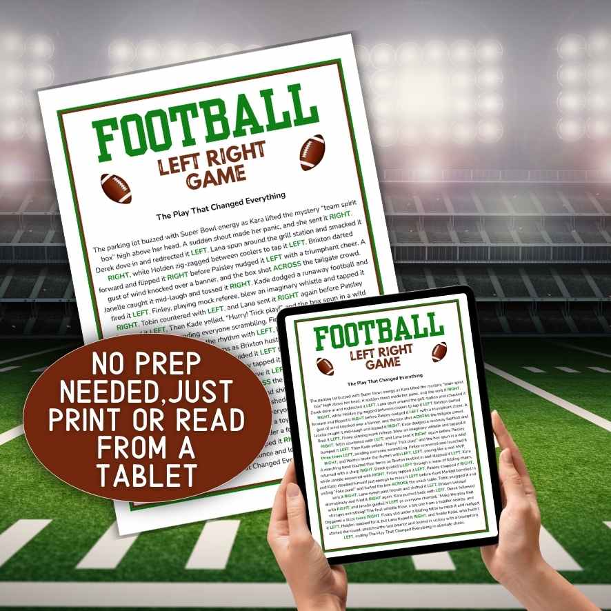 football pass the prize game