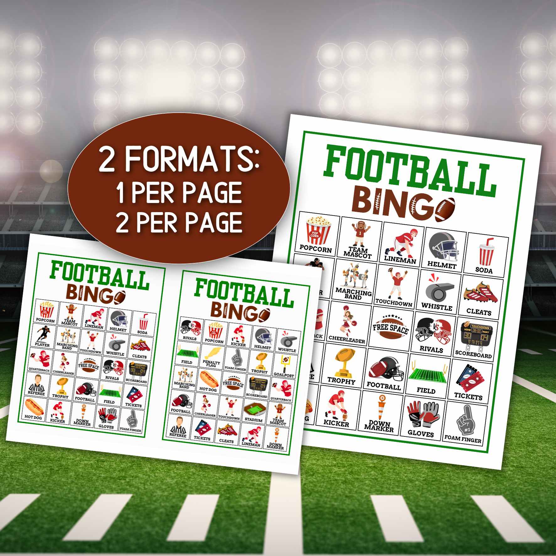 super bowl bingo game