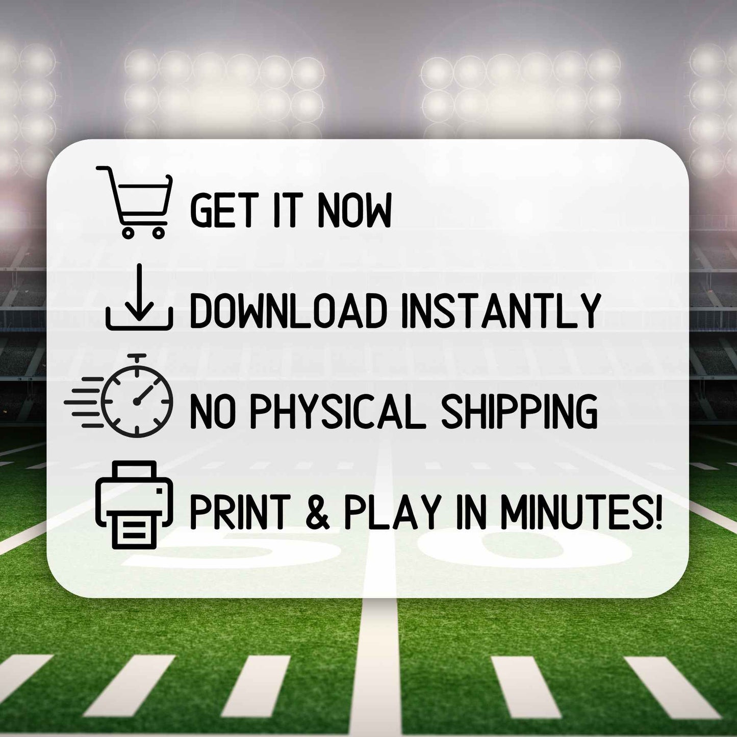 super bowl bingo ideas