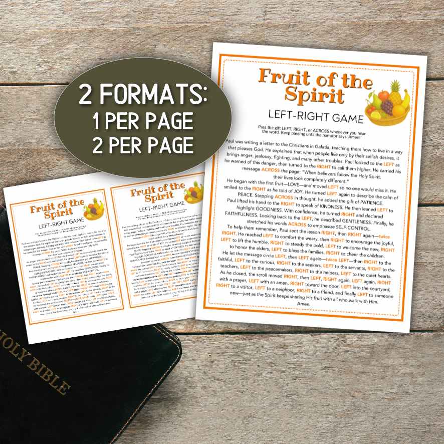 the fruit of the spirit group activity

