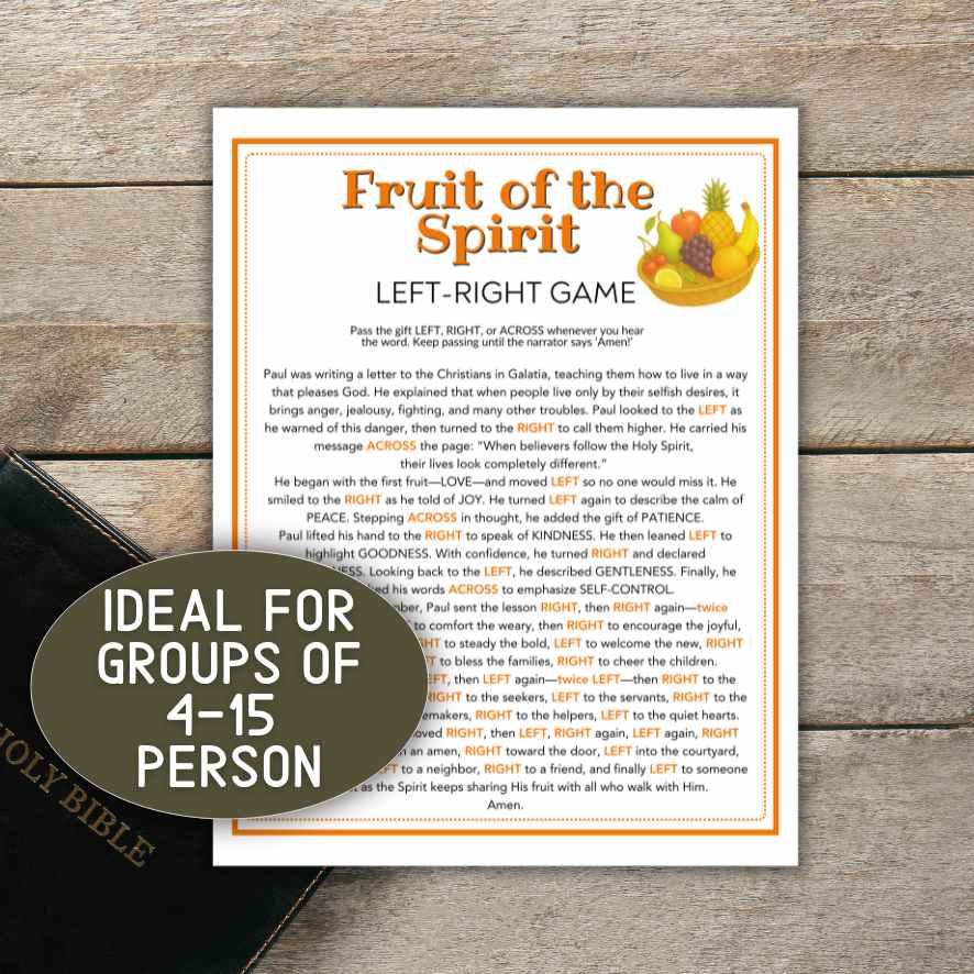 fruit of the spirit youth group game