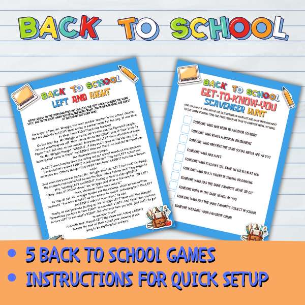 BACK TO SCHOOL PRINTABLE GAMES