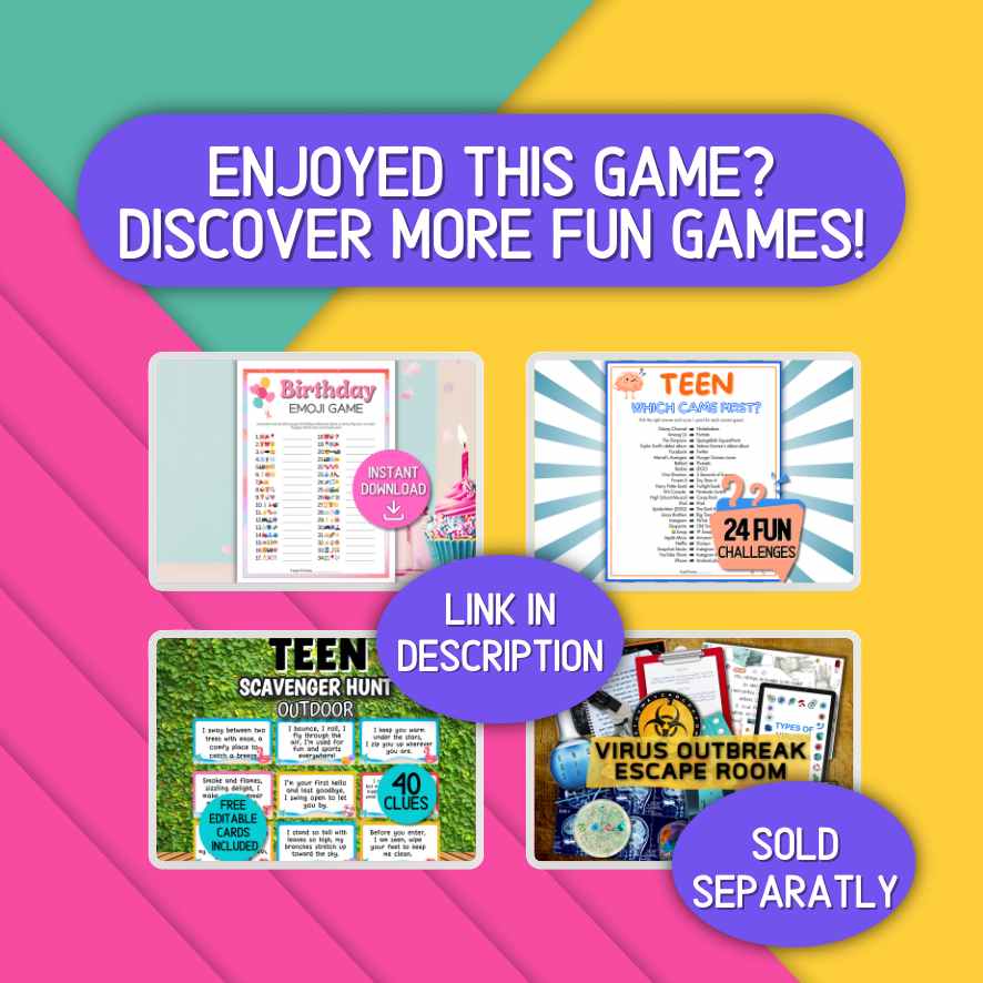 printable game for teens