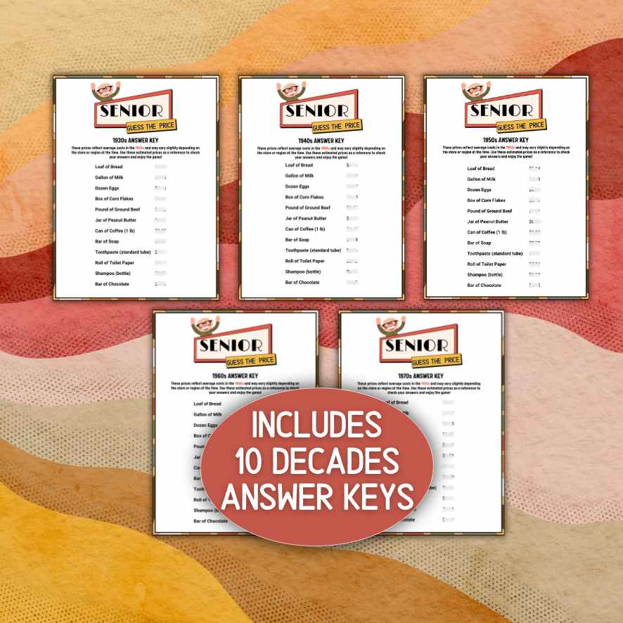 guess the price decades game printable