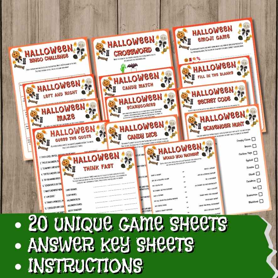 Halloween Activity Sheets Bundle