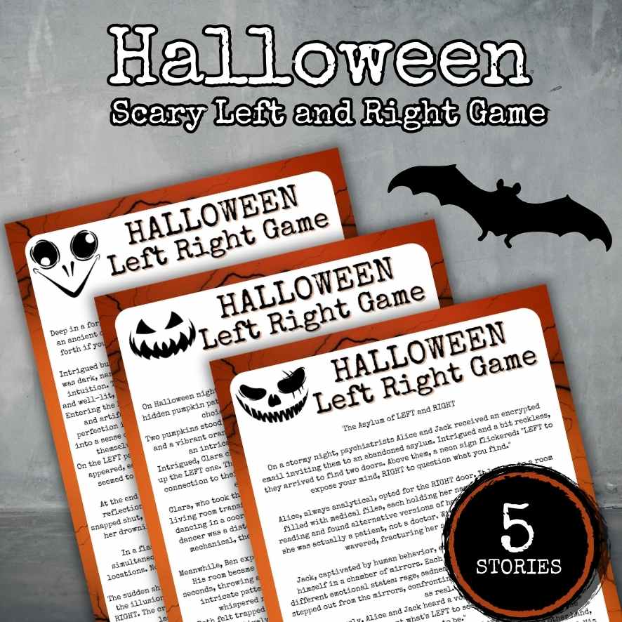 HALLOWEEN LEFT AND RIGHT HORROR PRINTABLE GAME – The Game Room