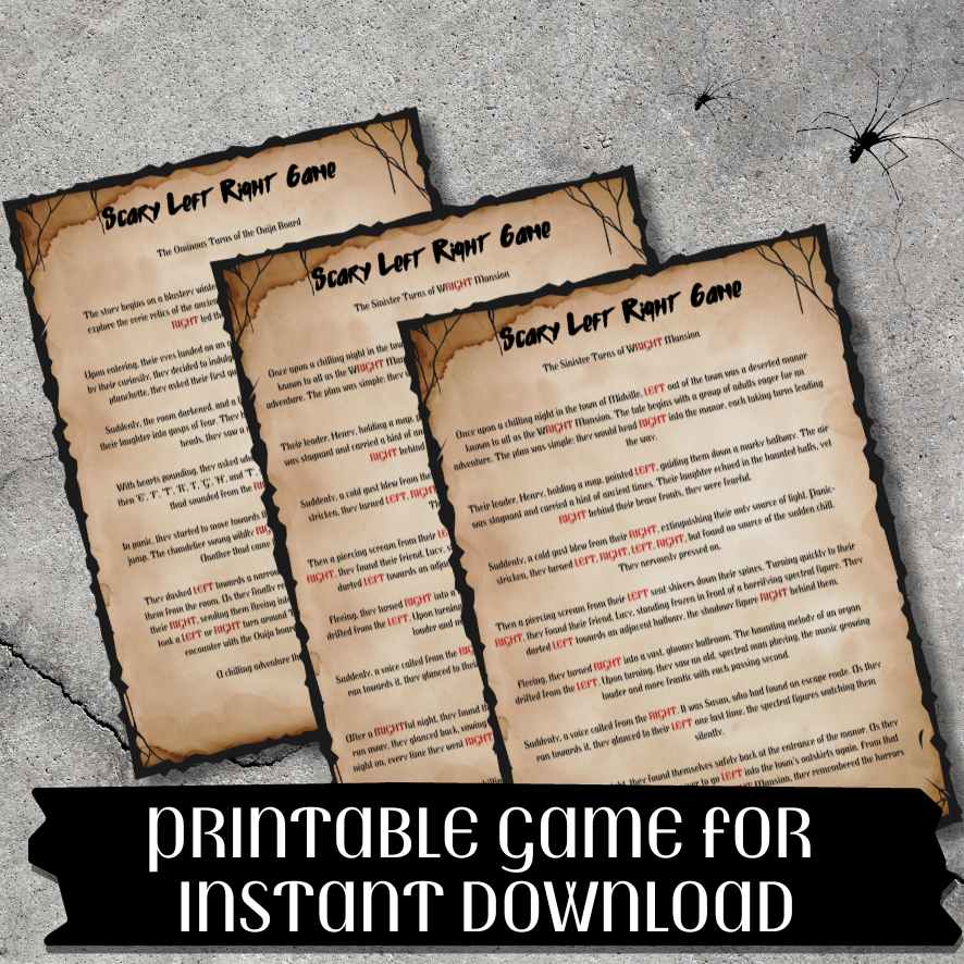 Scary story printable game