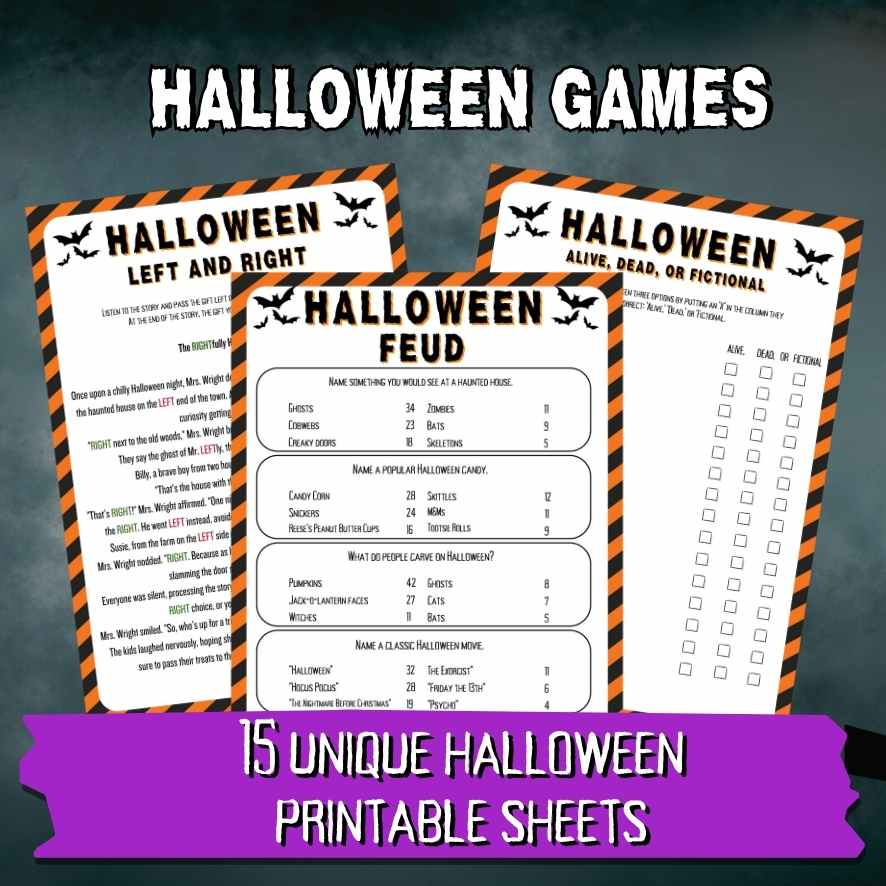 Halloween printable game bundle
