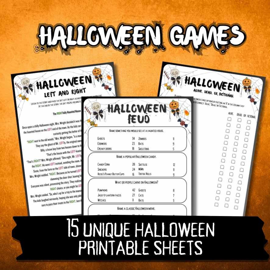 Halloween printable games