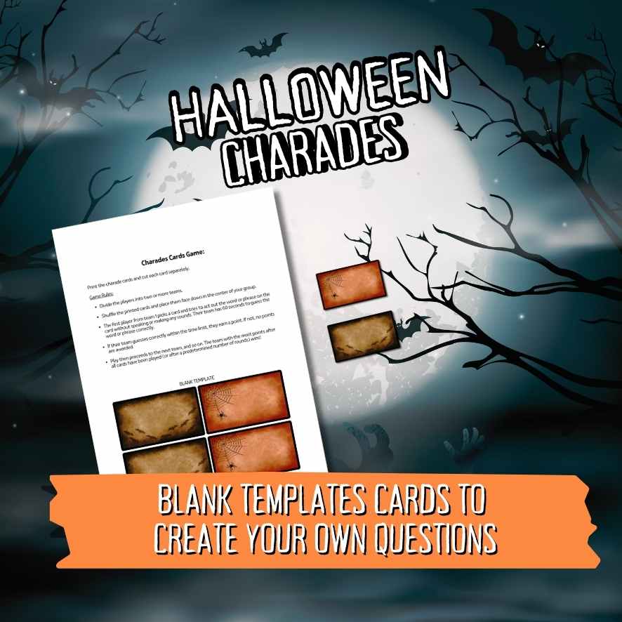 Halloween Charades Cards