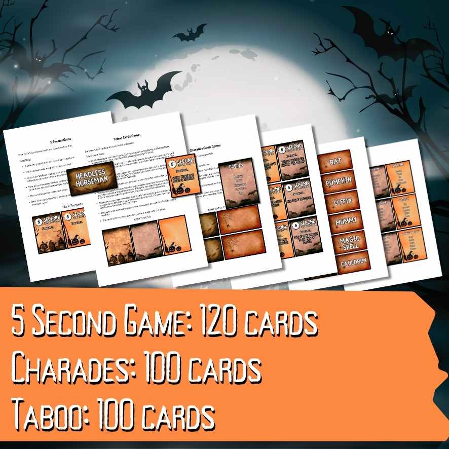 Spooky Printable Games