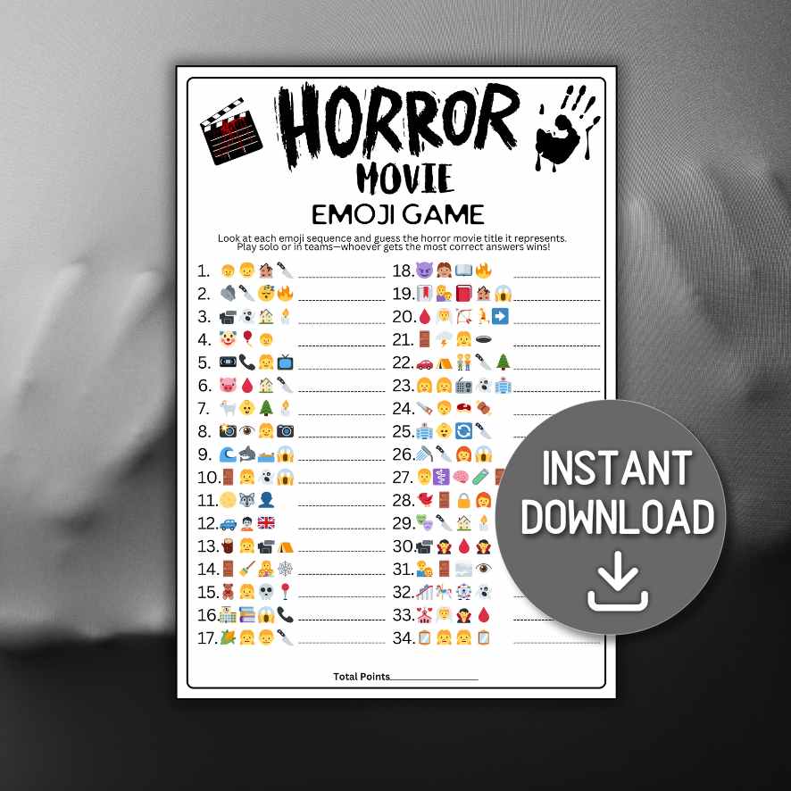 halloween horror movie emoji game