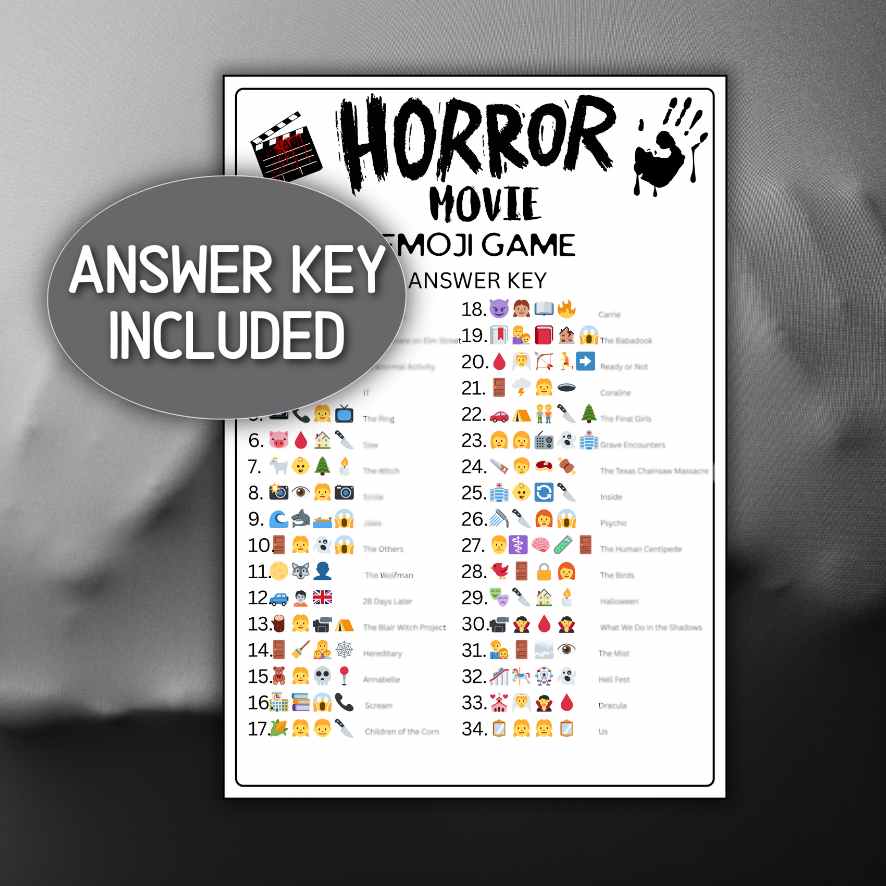 halloween horror movie emoji answers
