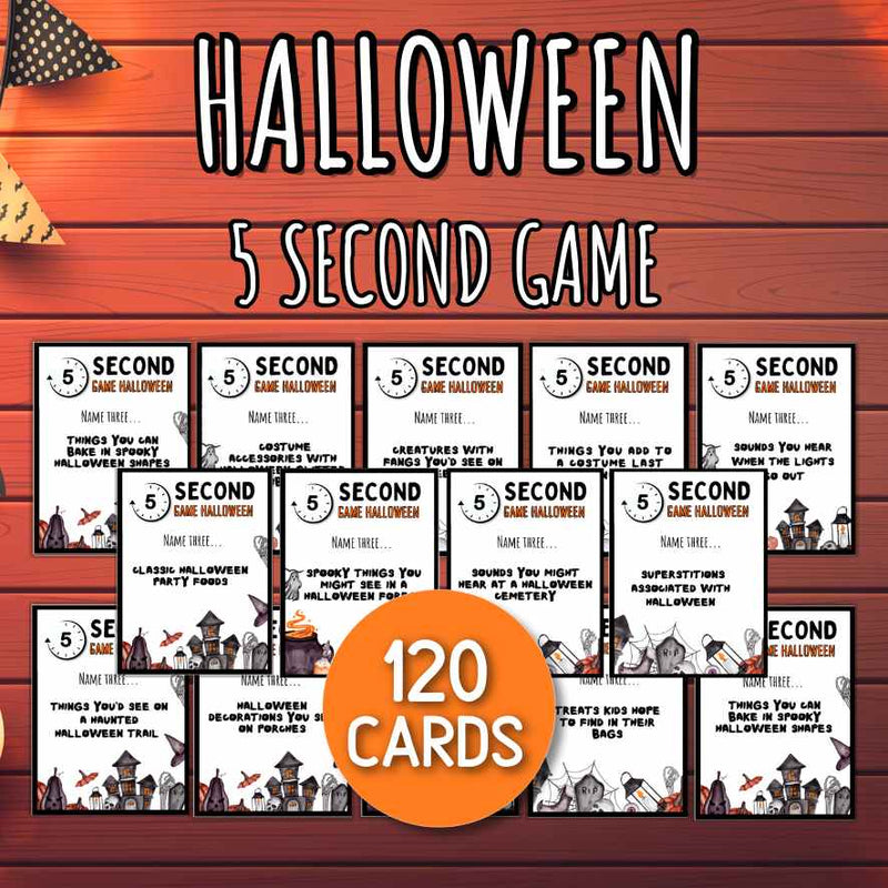 5 SECOND HALLOWEEN PRINTABLE GAME