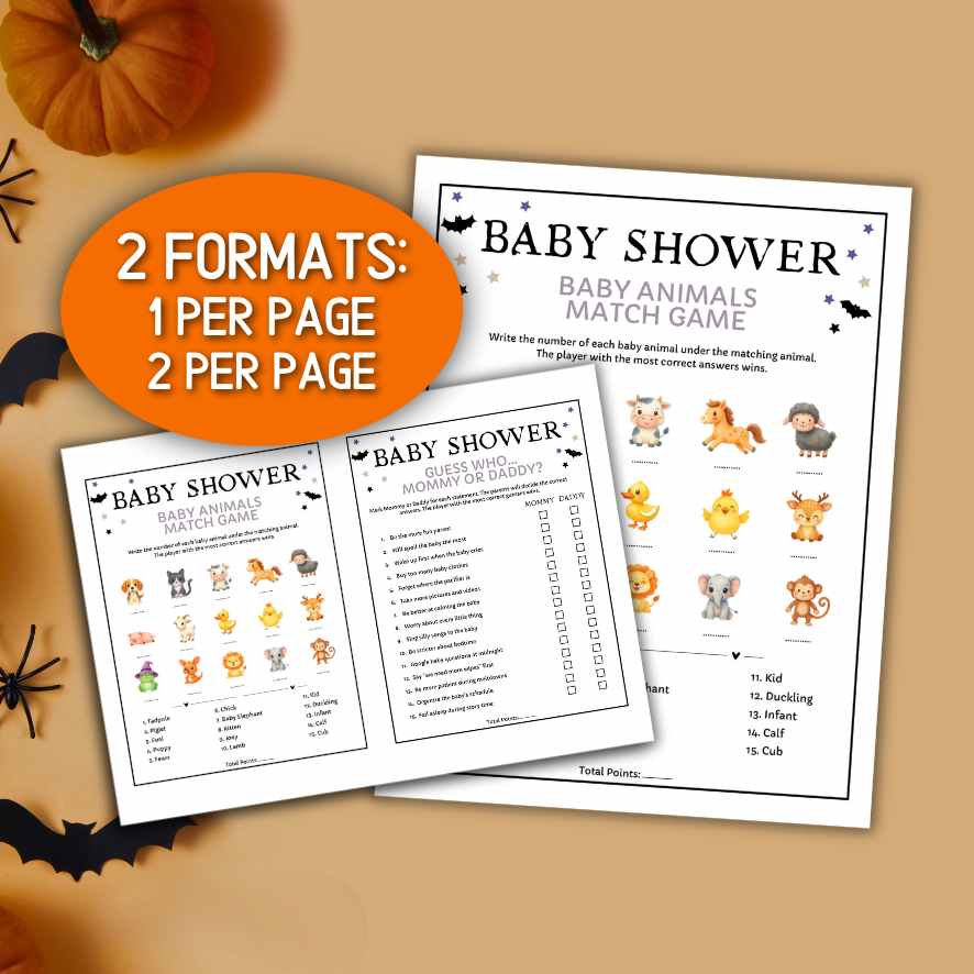 spooky baby shower games