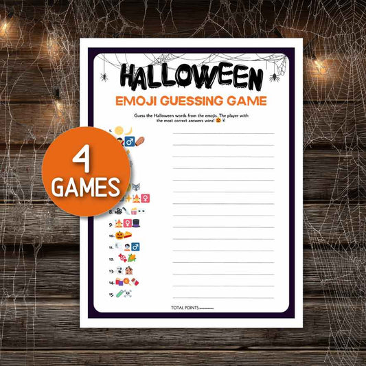 Printable Halloween Emoji Game