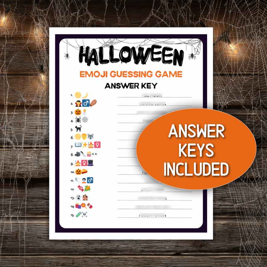 halloween emoji game with answers