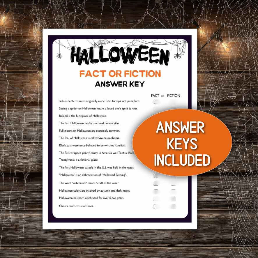 HALLOWEEN FACT OR FICTION GAME