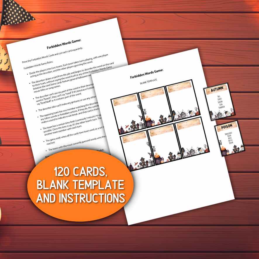 Spooky Taboo Card Game