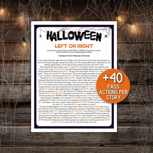 left right halloween game