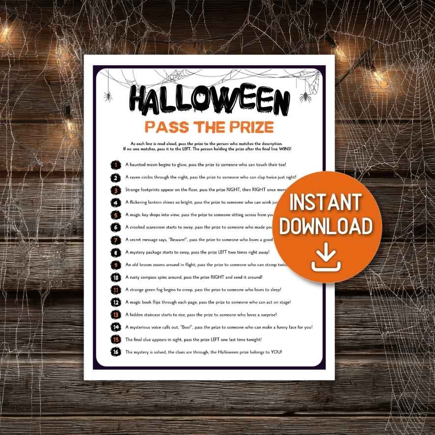 halloween pass the parcel