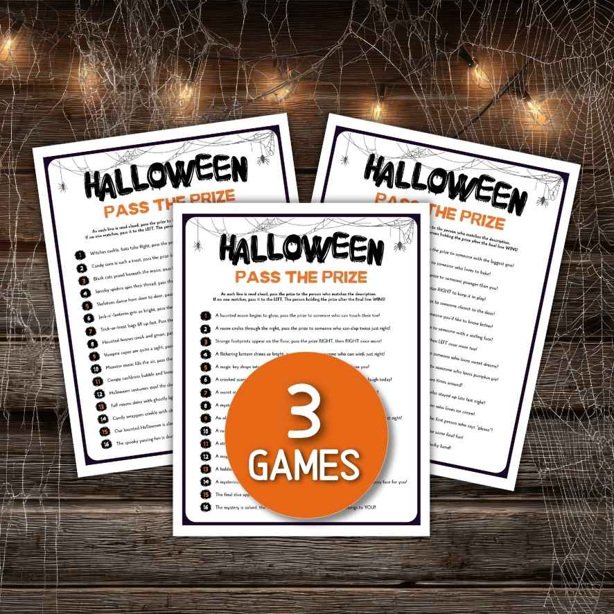 halloween pass the prize game