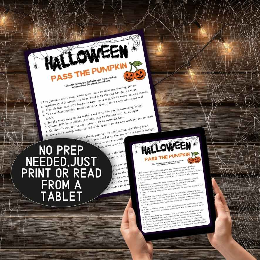 halloween pass the pumpkin