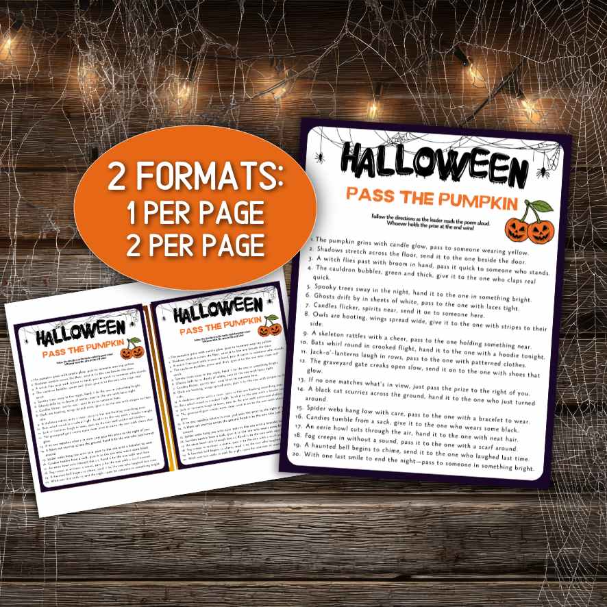 halloween pass the prize game