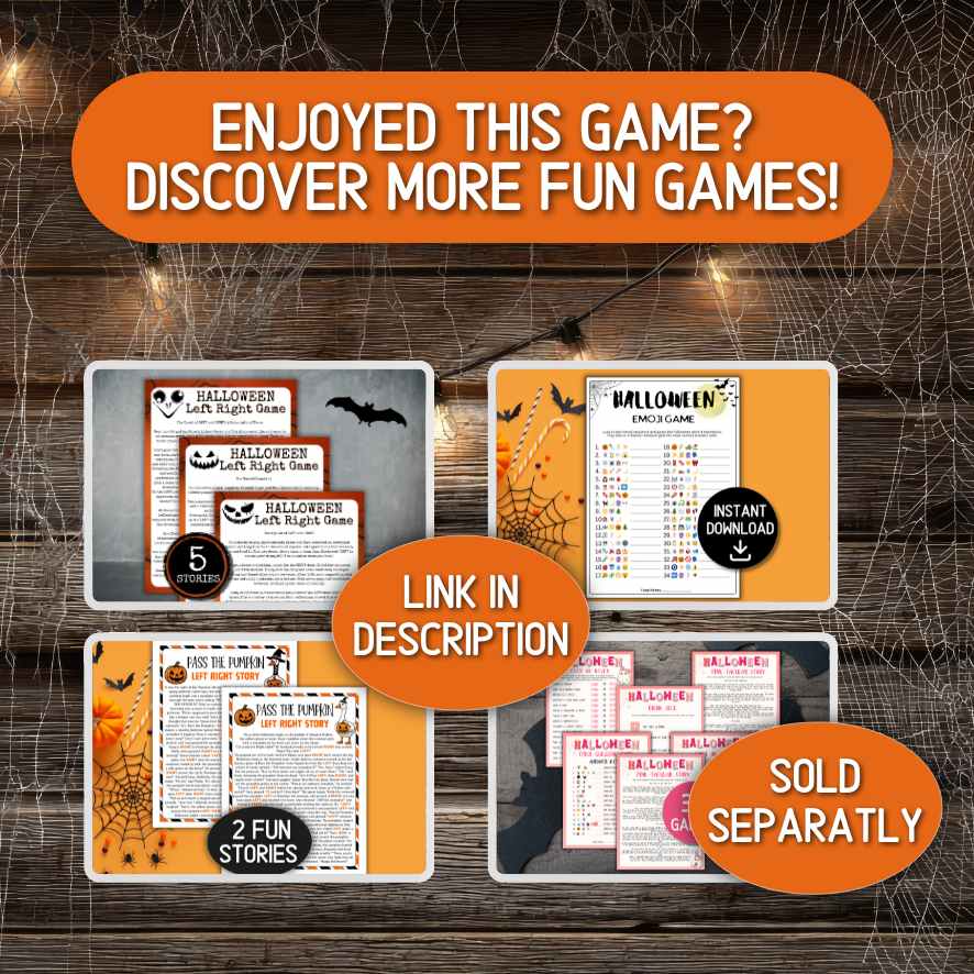 Printable Halloween party games