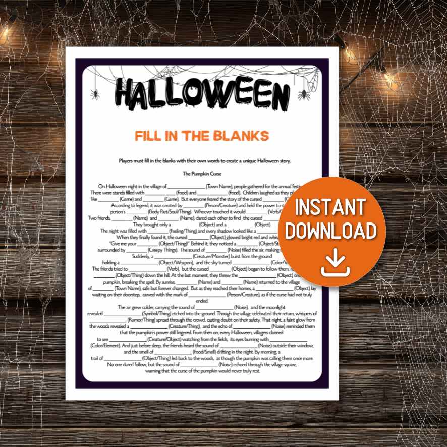 finish the halloween word game