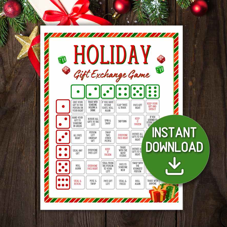roll the dice holiday game