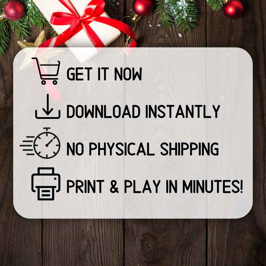 dice gift exchange game printable