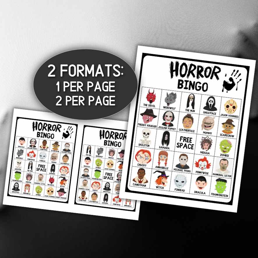 adults bingo scary cards game
