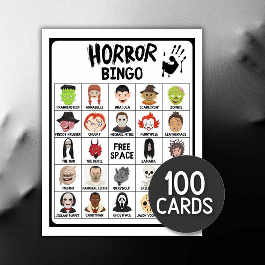 Horror Movie Character Bingo