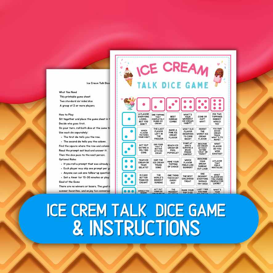 printable ice cream conversation game