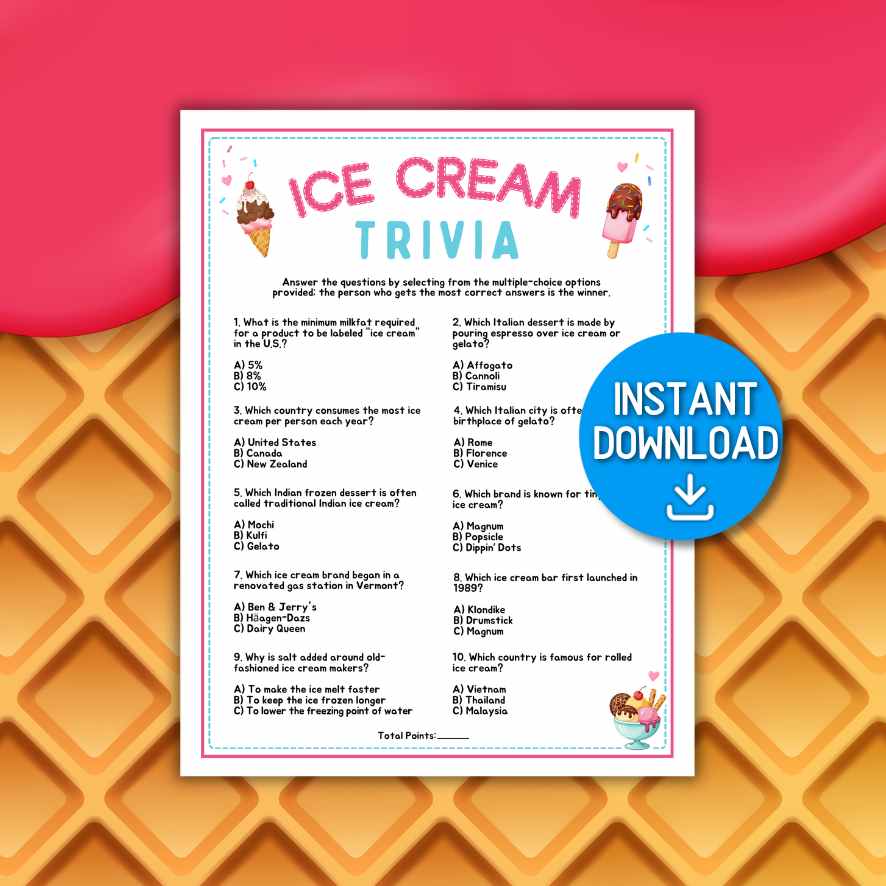 ice cream trivia questions