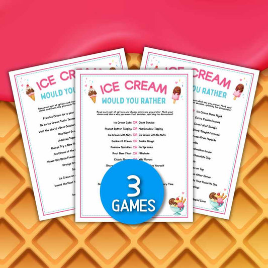 ice cream would you rather game printable

