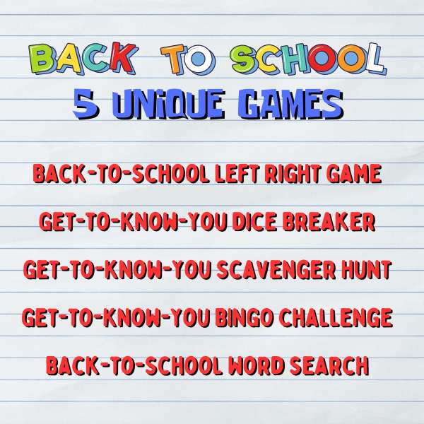 BACK TO SCHOOL PRINTABLE GAMES