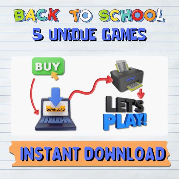 BACK TO SCHOOL PRINTABLE GAMES