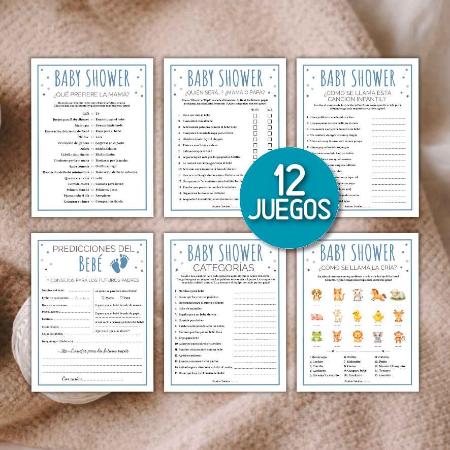 pack juegos baby shower