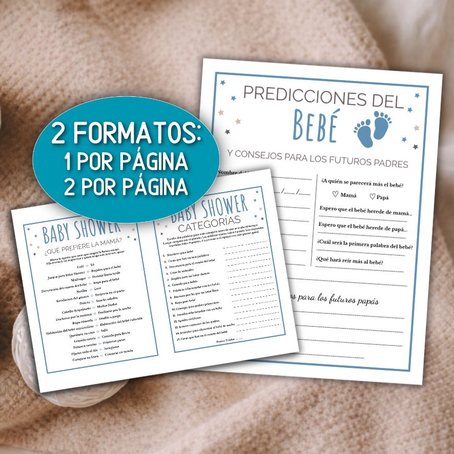 juegos baby shower en español para imprimir